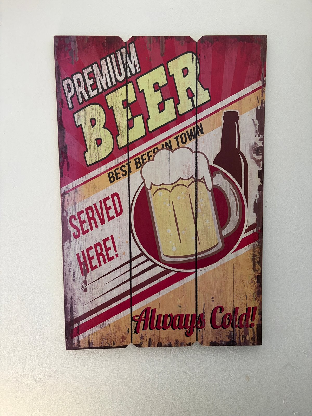 Premium beer bord, Ophalen of Verzenden, Zo goed als nieuw, Overige typen