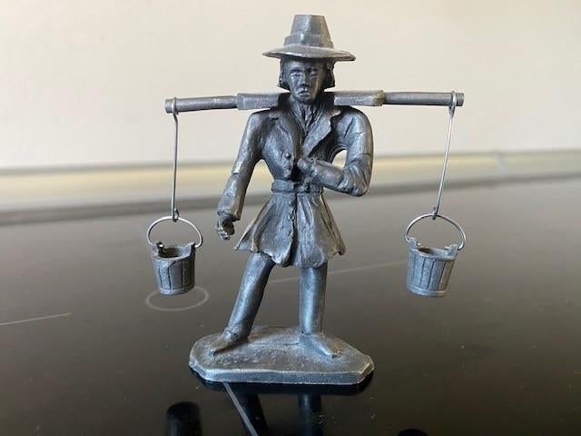 10 tinnen beeldjes ambachten, Daalderop € 7,00 p.st., Antiek en Kunst, Antiek | Tin, Ophalen of Verzenden