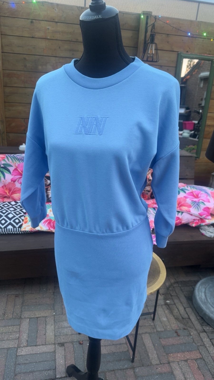 Nikkie jurkje, Maat 38/40 (M), Blauw, Ophalen of Verzenden, Zo goed als nieuw