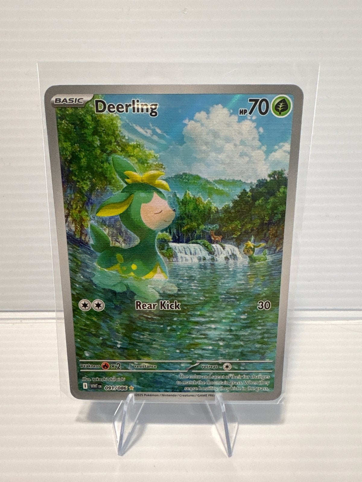 Deerling 091/086 White Flare NM Conditie Pokémon Kaart, Ophalen of Verzenden, Zo goed als nieuw, Losse kaart
