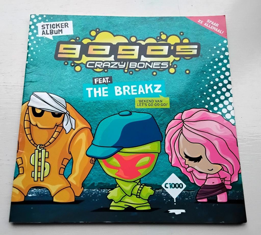 Gogo's Crazy Bones Stickeralbum, Ophalen of Verzenden, Gebruikt
