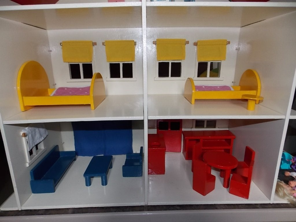 Groot Houten Poppenhuis met Meubels, Verzamelen, Ophalen, Gebruikt, Poppenhuis