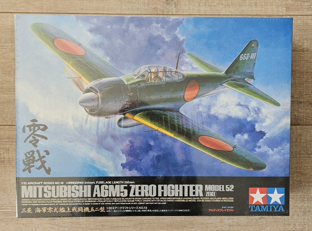 Mitsubishi A6M5 Zero Fighter Model 52 - Tamiya 60318 1/32, Overige merken, Nieuw, Ophalen of Verzenden, Groter dan 1:72
