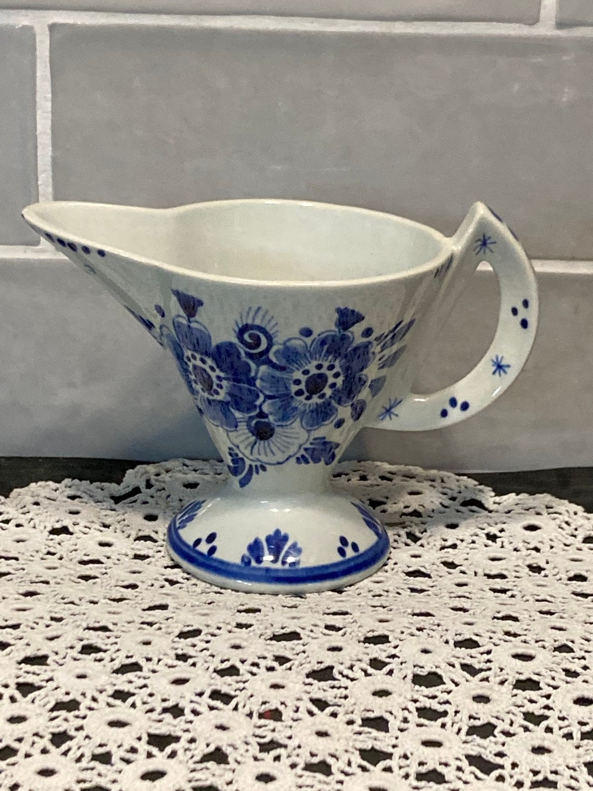 Delfts blauw melkkannetje Schoonhoven (110326h), Ophalen of Verzenden