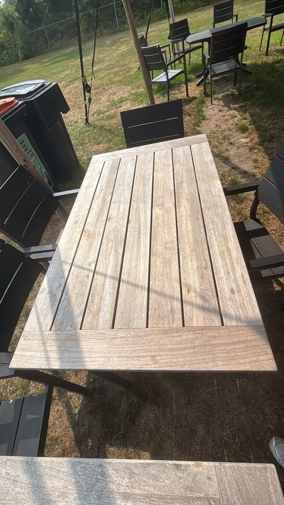 3x Bellagio Canzo klaptafel 140x80x75cm, Ophalen, Gebruikt, Rechthoekig, Teakhout