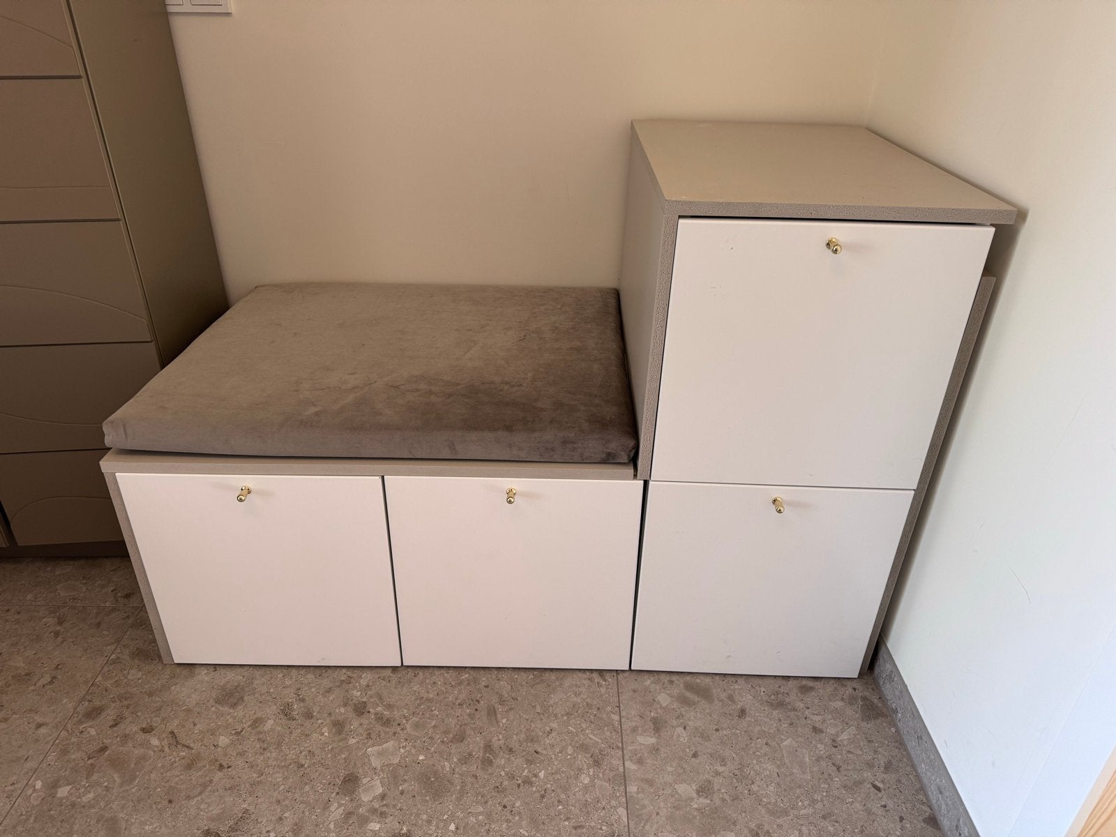 DIY IKEA Hal kastje met bankje en schoenenopslag, Ophalen, Gebruikt