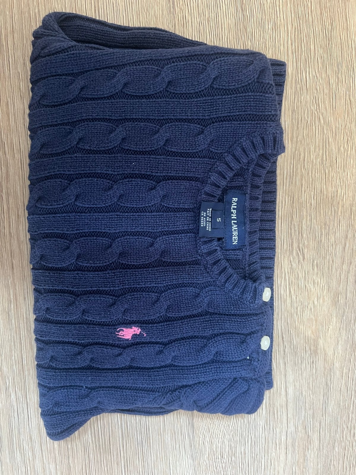 Ralph Lauren kabelgebreide trui - Maat 5, Ophalen of Verzenden, Zo goed als nieuw, Jongen of Meisje