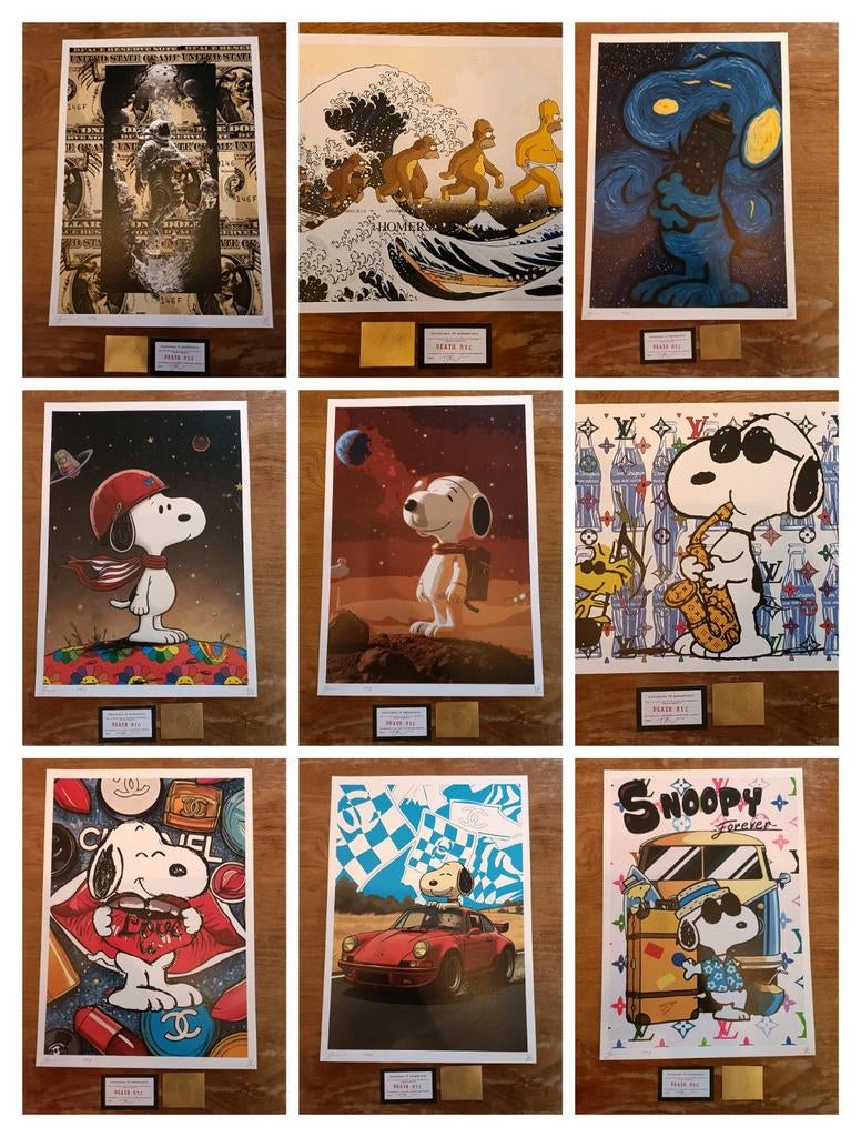 Death NYC Lithografieën - Popcultuur & Straatkunst, Ophalen of Verzenden