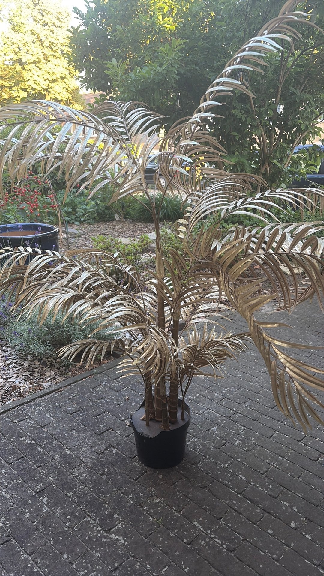 Kunstplant gouden bladeren 150 cm, Bloeit niet, 100 tot 250 cm, Palmboom, Ophalen
