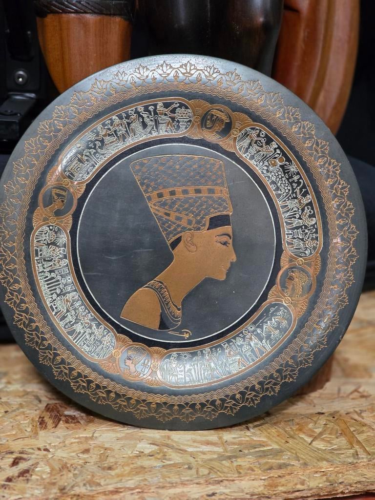 Decoratieve Nefertiti Wandplaat - Egyptische Kunst, Antiek en Kunst, Ophalen of Verzenden