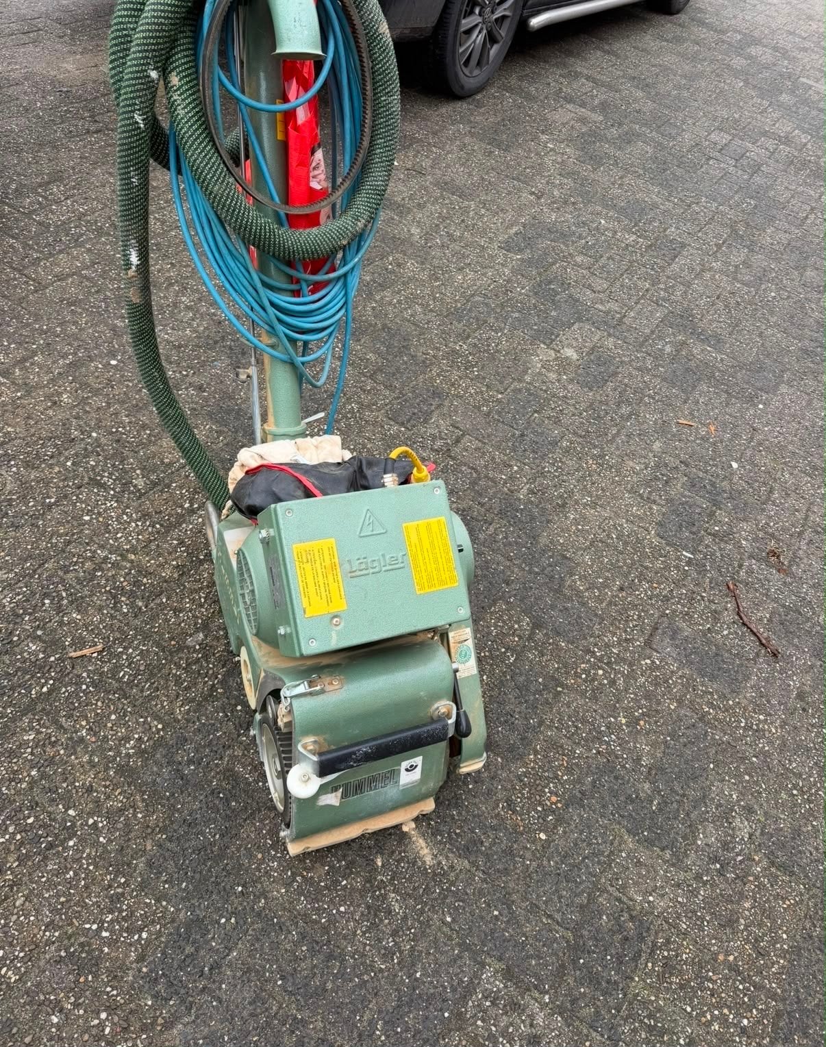 Hummel bandschuurmachine voor vloeren, Ophalen of Verzenden, Gebruikt, 1200 watt of meer, Bandschuurmachine