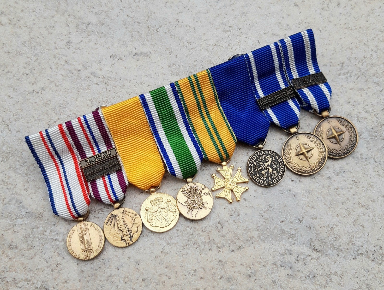 Miniatuurmedailles, onderofficier Koninklijke Landmacht, Verzamelen, Militaria | Algemeen, Verzenden, Landmacht, Nederland, Lintje, Medaille of Wings