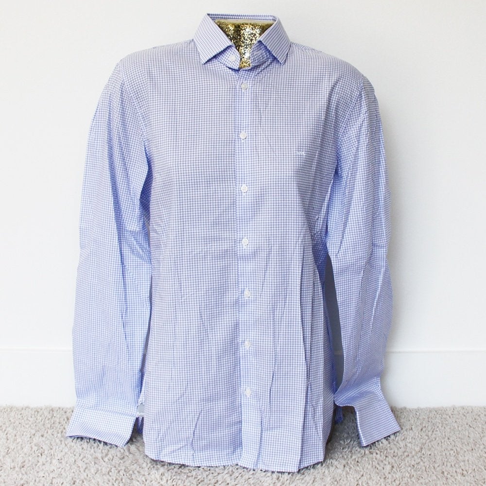 Mooie Michael Kors Blouse 100% Katoen (Maat L) - 87 € 70,-, Maat 38/40 (M), Michael Kors, Blauw, Ophalen of Verzenden