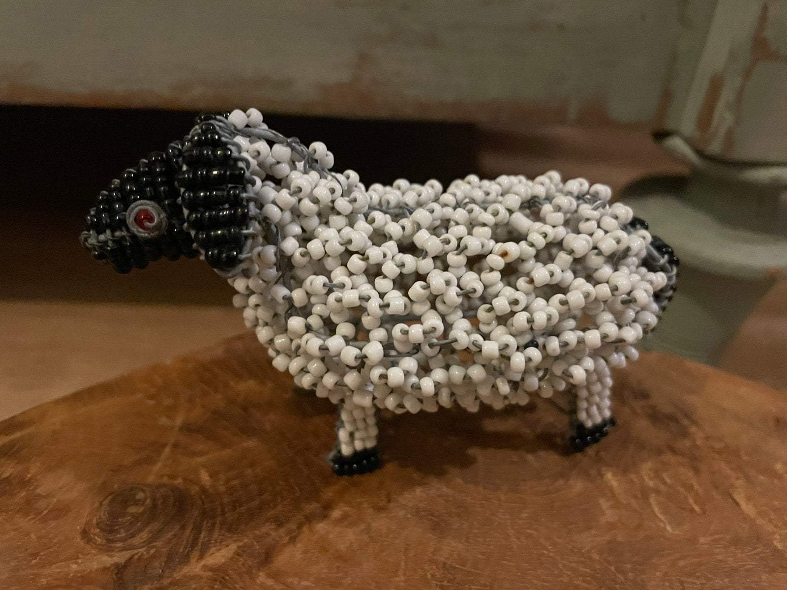 Schattig schaap met kraaltjes Affika, Verzamelen, Ophalen of Verzenden, Zo goed als nieuw, Dier