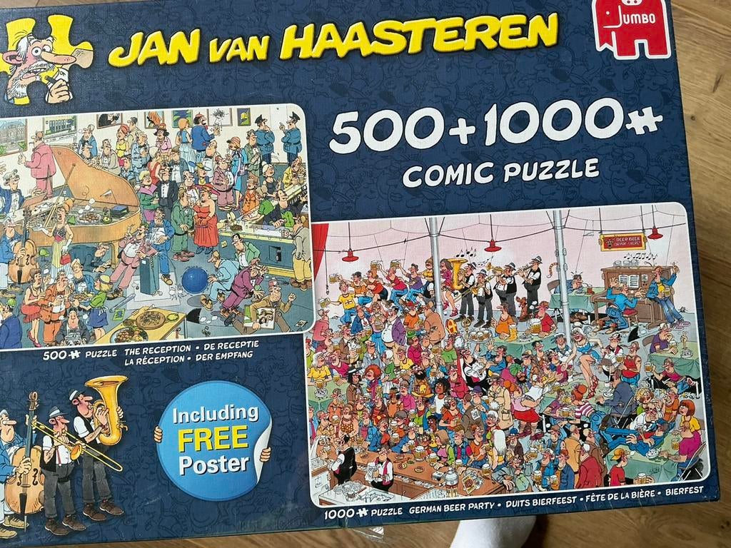 Jan van haasteren 2 puzzels NIEUW, Ophalen of Verzenden, 500 t/m 1500 stukjes, Nieuw, Legpuzzel