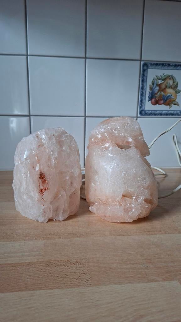Zoutsteen lampjes 2x, Huis en Inrichting, Ophalen, Minder dan 50 cm