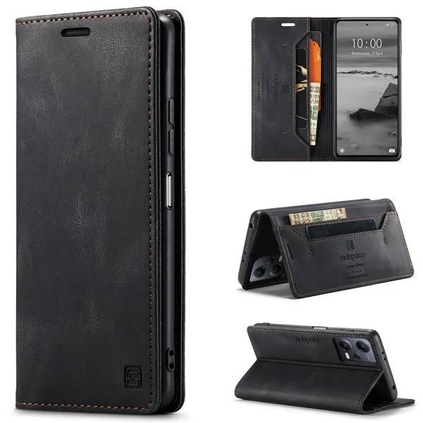 Luxe Flip Case met Kaarthouder voor Xiaomi Poco X5 _ Zwart, Verzenden, Nieuw, Hoesje of Tasje