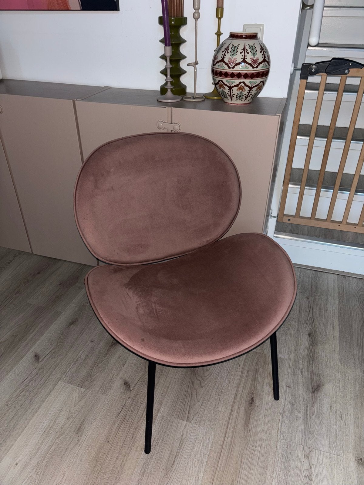 Sissy-boy fauteuil roze, Huis en Inrichting, Ophalen, Gebruikt, 75 tot 100 cm, Stof