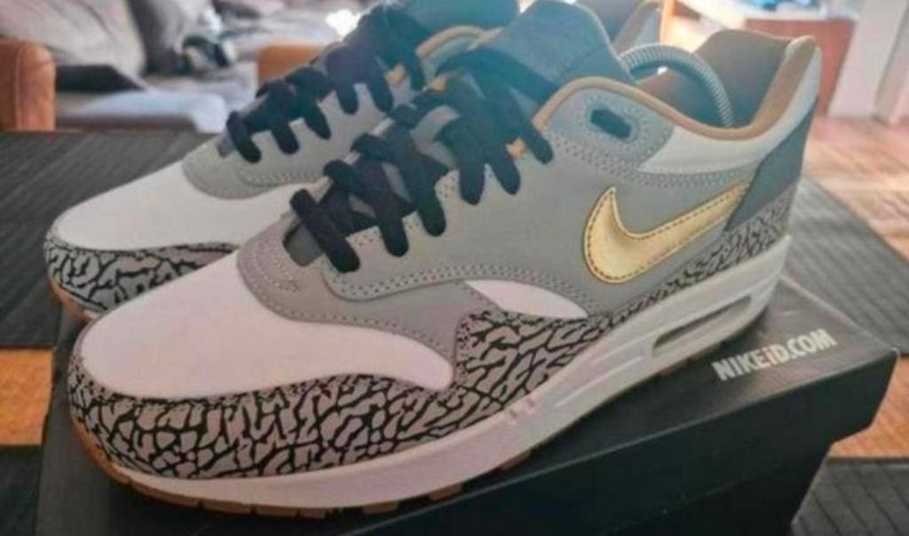 Nike air max one 1 elephant id gold us 10,5 eu 44,5 VNDS, Kleding | Heren, Schoenen, Ophalen, Overige kleuren, Nike, Sneakers of Gympen
