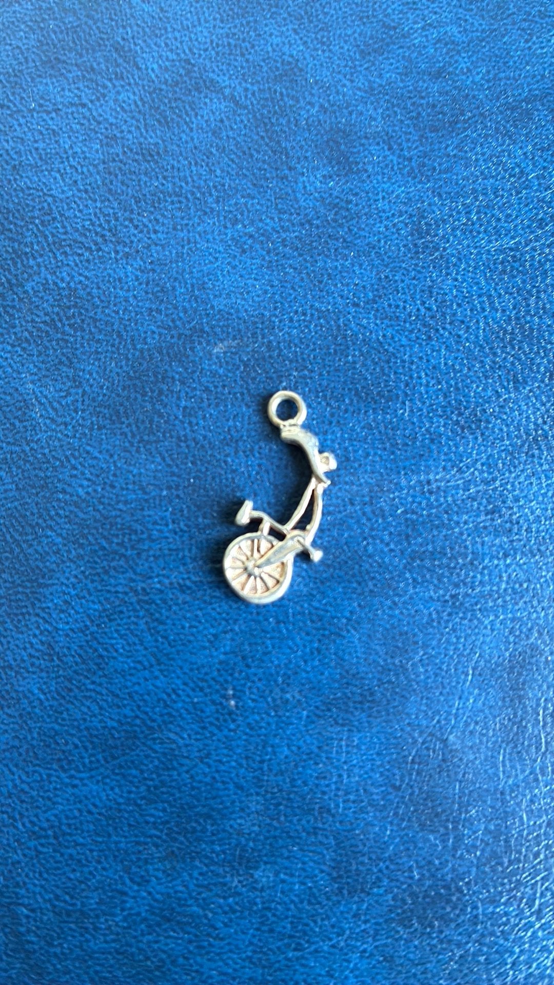 Zilver hanger eenwieler fiets, Ophalen of Verzenden, Gebruikt, Zilver, Zilver