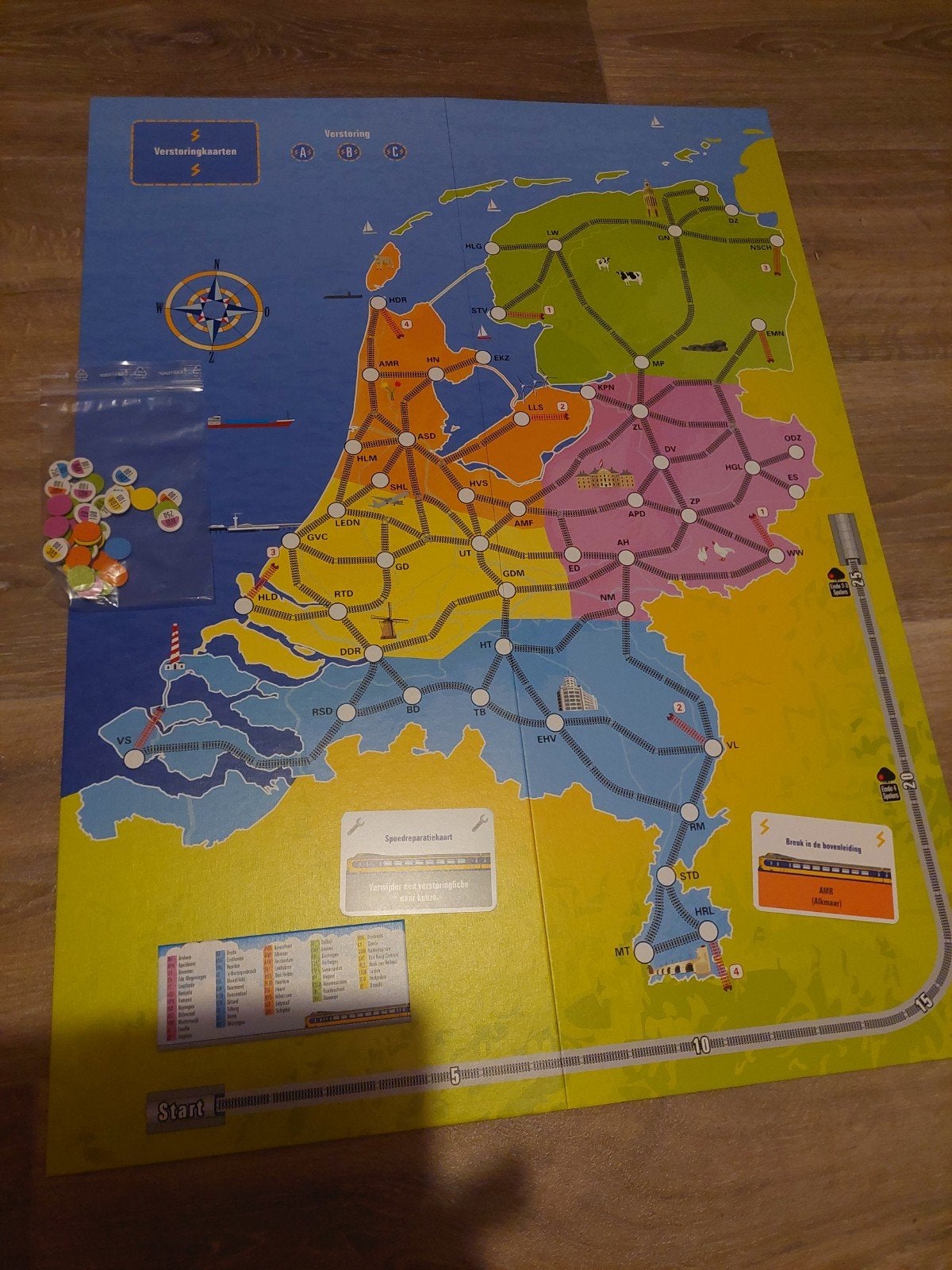 Koplopers & Dwarsliggers - spel met treinen, Een of twee spelers, Ophalen, Zo goed als nieuw, Giuoco