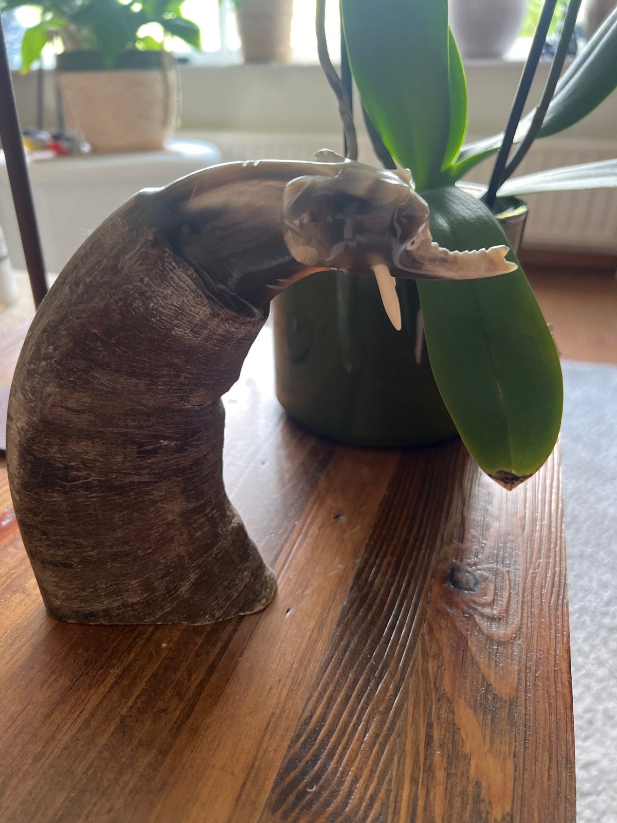 Handgemaakt Olifant Beeldje van de Wereldwinkel - 15 cm, Ophalen of Verzenden