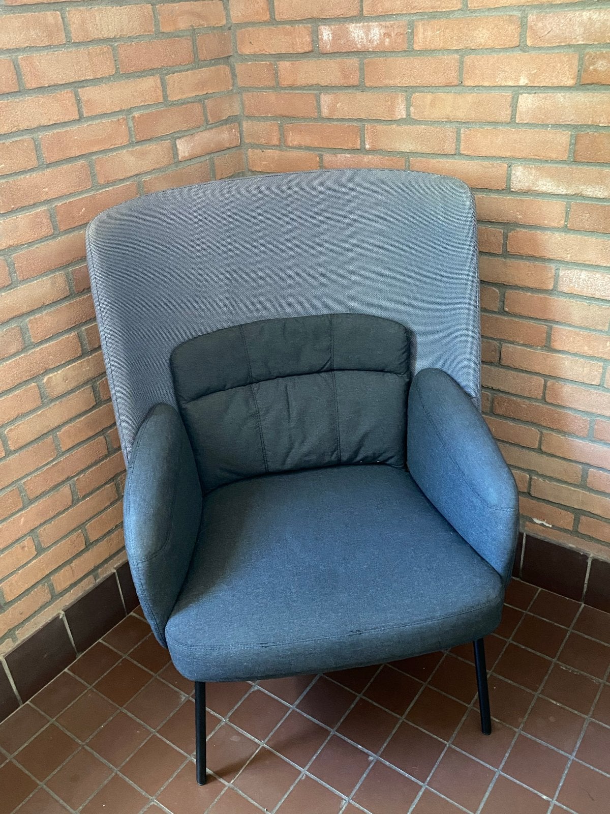IKEA BINGSTA fauteuil Vissle donkergrijs hoge variant stoel, Ophalen, Minder dan 75 cm, Zo goed als nieuw, Stof