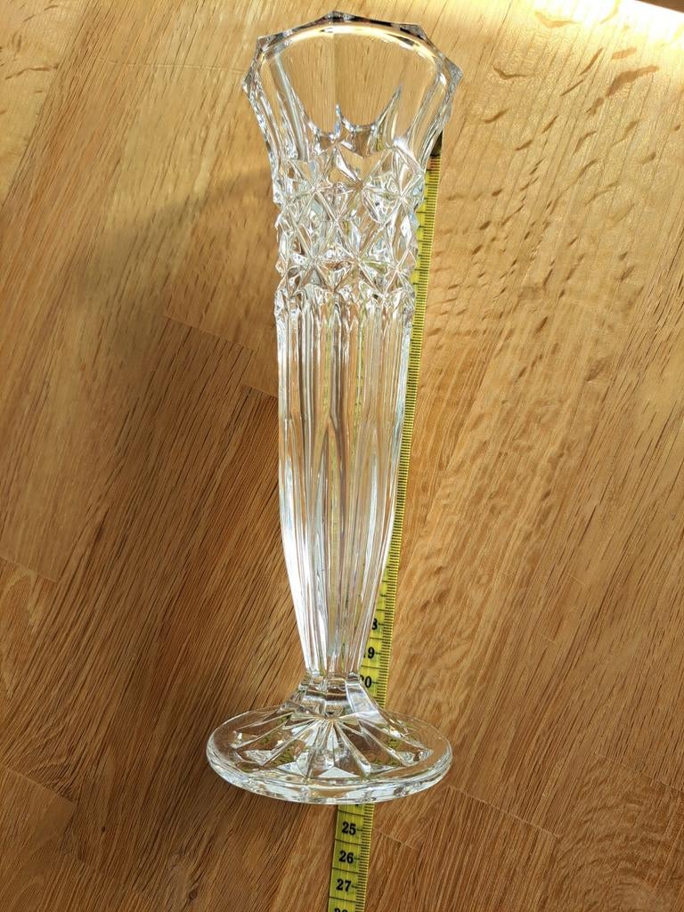 Elegante kristallen vaas, 20 cm hoog, Ophalen of Verzenden