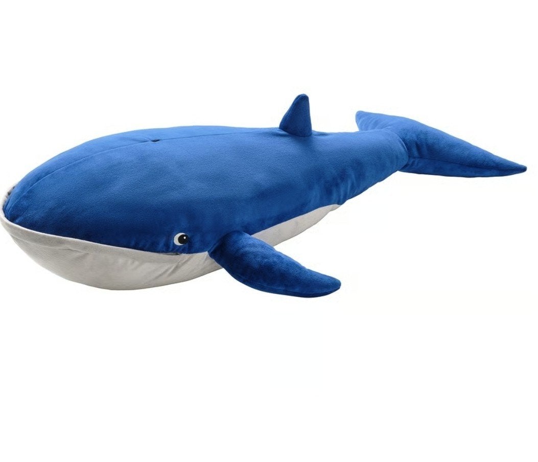 Grote blauwe walvis knuffel - 100 cm, Ophalen, Overige typen, Blauw, Zo goed als nieuw