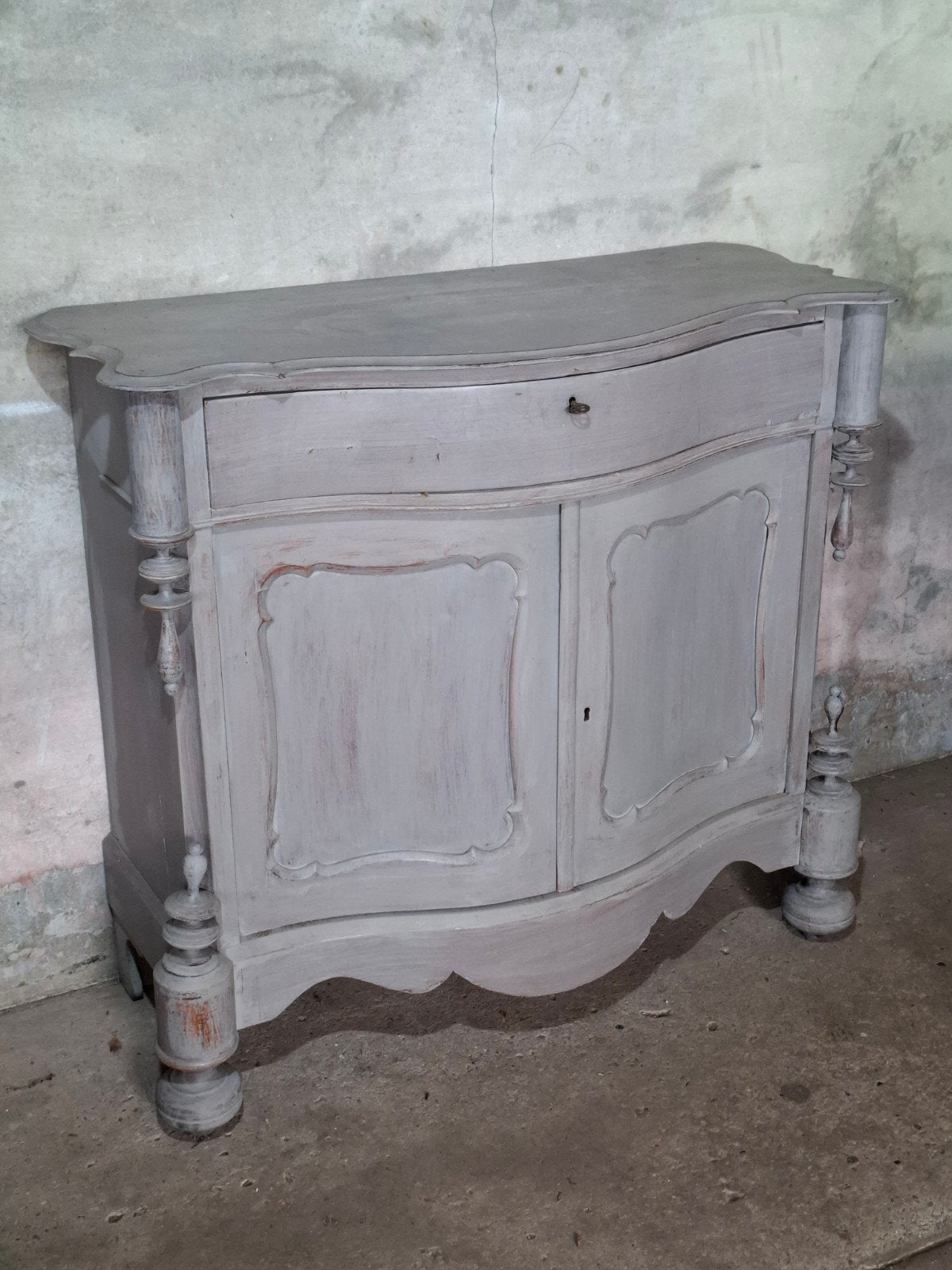 Oude brocante biedermeier meidenkast, Ophalen of Verzenden