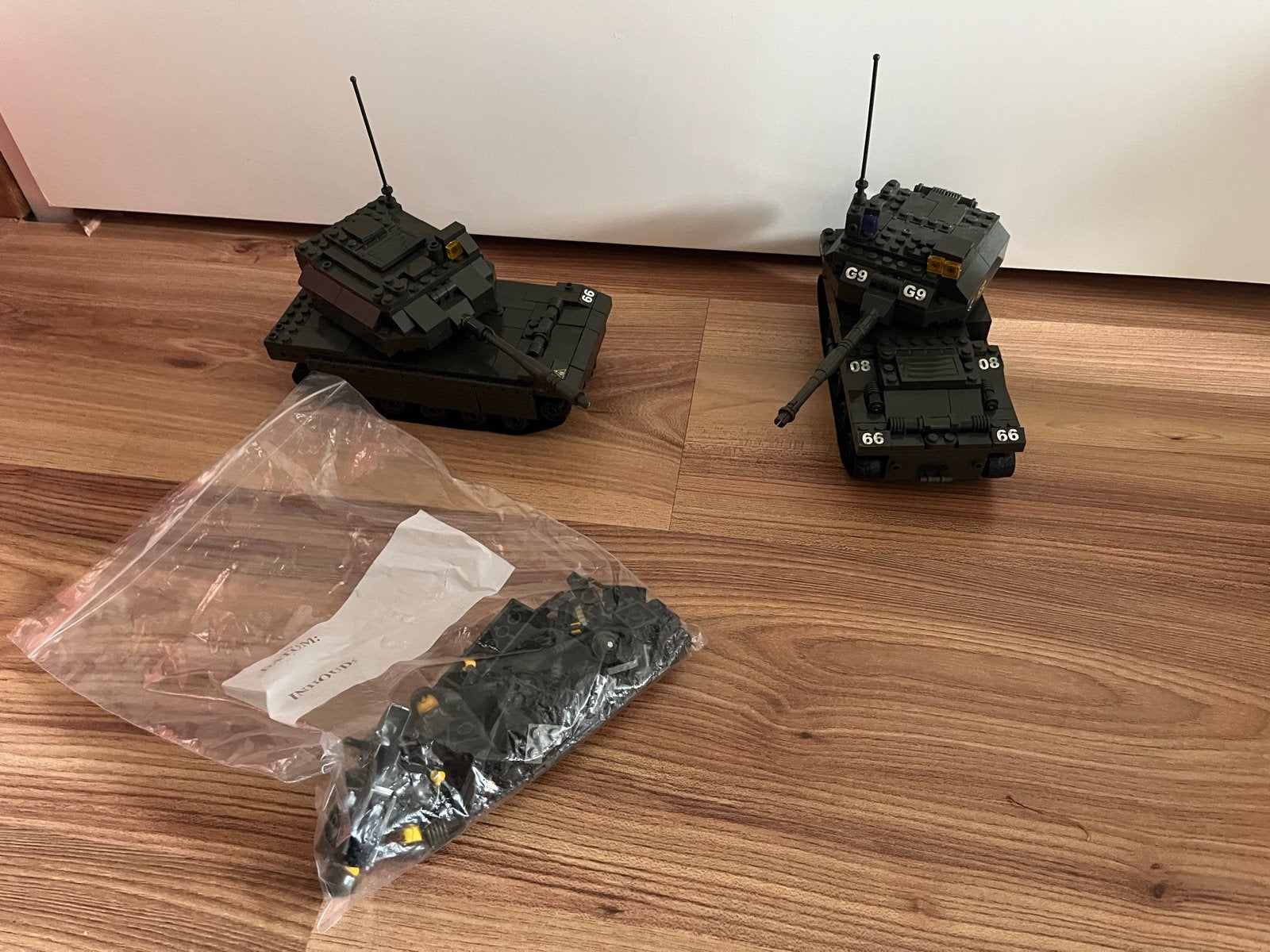 Lego tanks met extra onderdelen, Gebruikt, Lego, Ophalen of Verzenden, Complete set