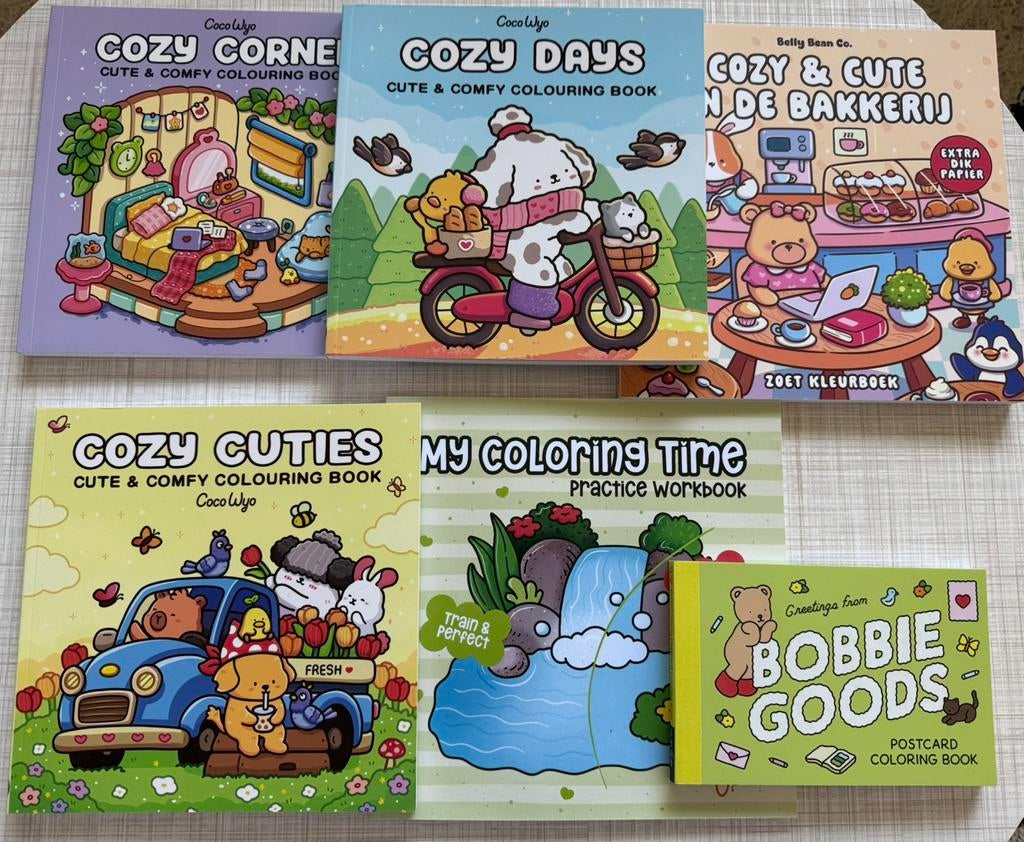 Nieuwe ongebruikte cozy kleurboeken Coco Wyo + Bobbie Goods, Verzenden, Nieuw, Papier, Schets- of Tekenboek
