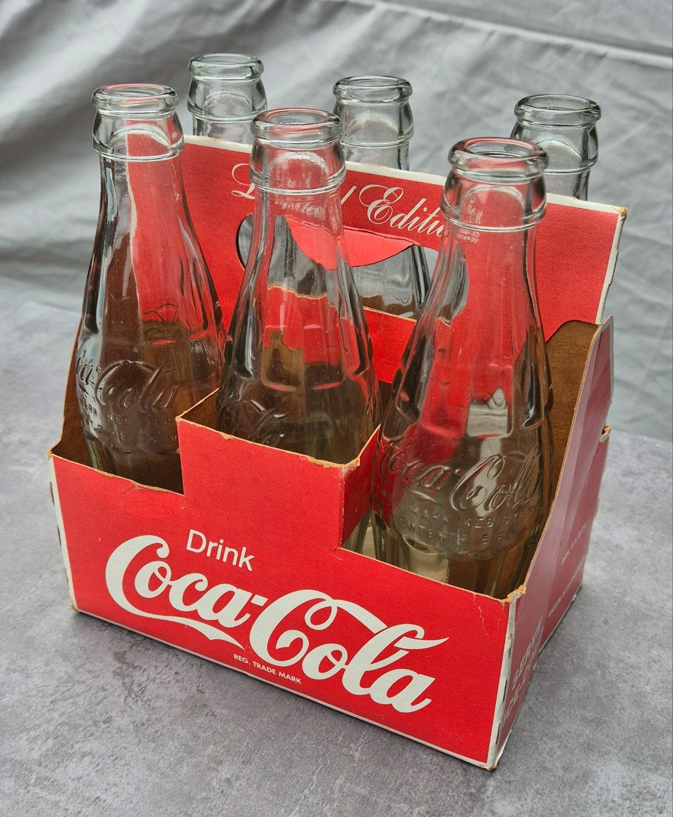 Coca-Cola flesjes sixpack New Orleans, Ophalen of Verzenden, Gebruikt, Verpakking