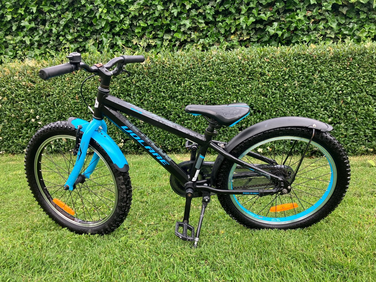 Volare Rocky Kinderfiets 20 inch - Zwart/Blauw, Terugtraprem, Gebruikt, Minder dan 49 cm, Ophalen
