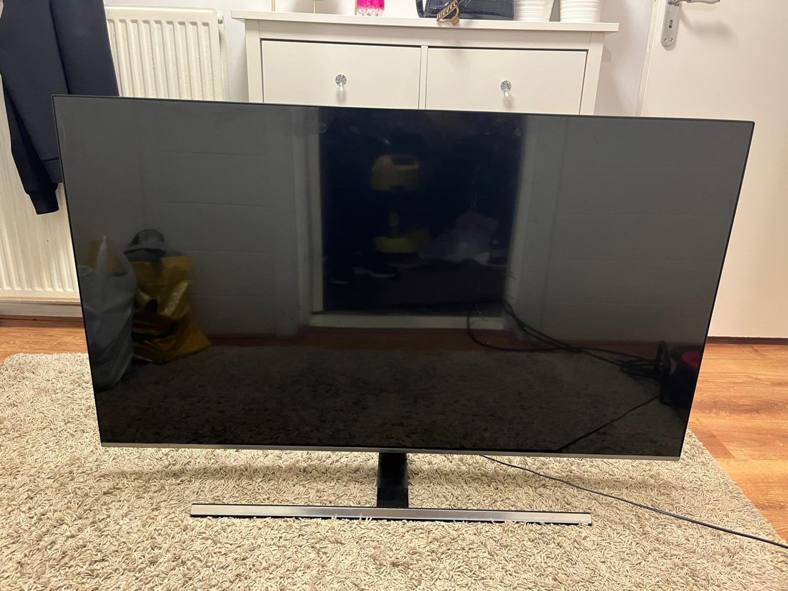 Defect! - Samsung smart TV 55 inch met barst in scherm., Ophalen, Gebruikt, 50 Hz, Samsung