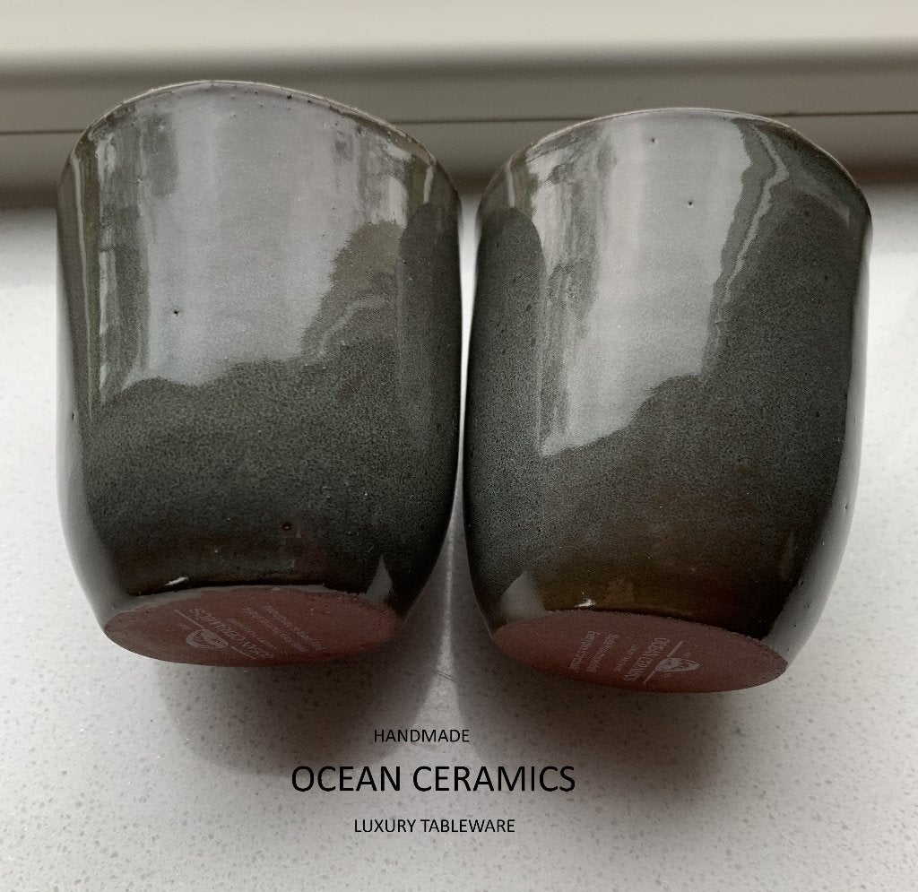 ocean ceramics koffie bekers, mokjes, gemêleerd, handwerk, Keramiek, Nieuw, Modern, Mok