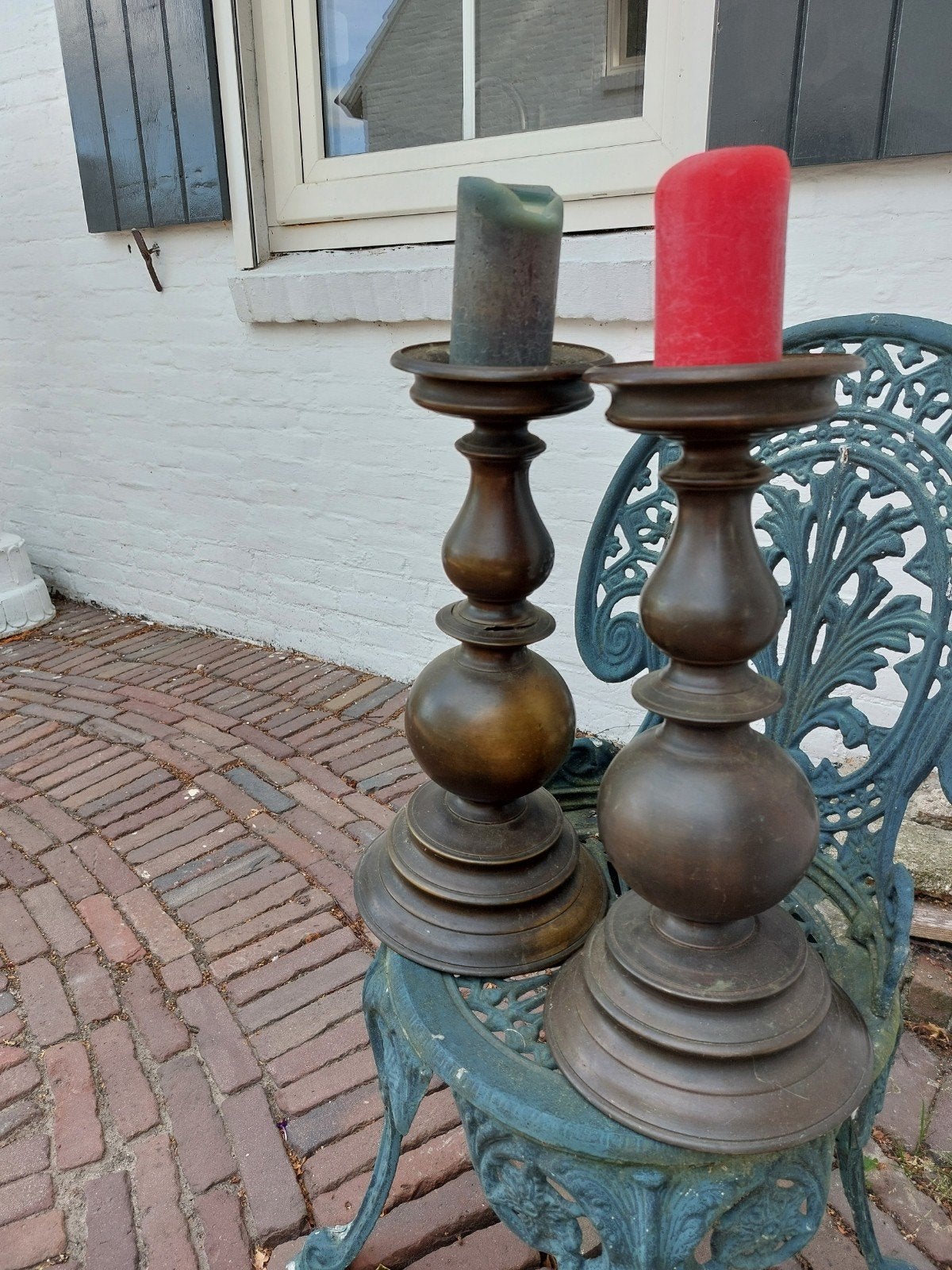 bronzen kandelaars, Ophalen, Koper of Brons
