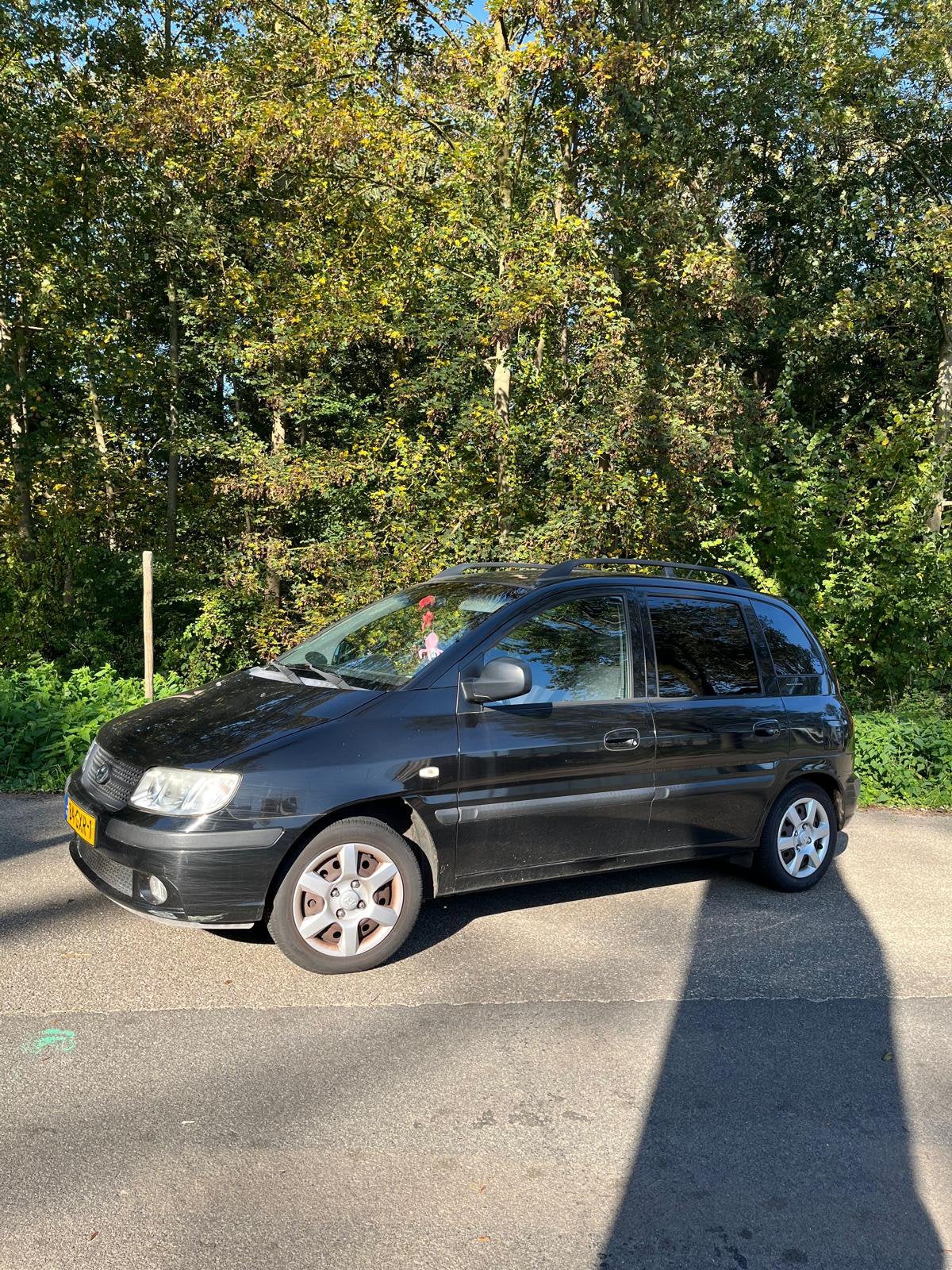 Hyundai Matrix 1.6 2008 Zwart airco en trekhaak hoge auto, Voorwielaandrijving, Matrix, 1599 cc, 4 cilinders