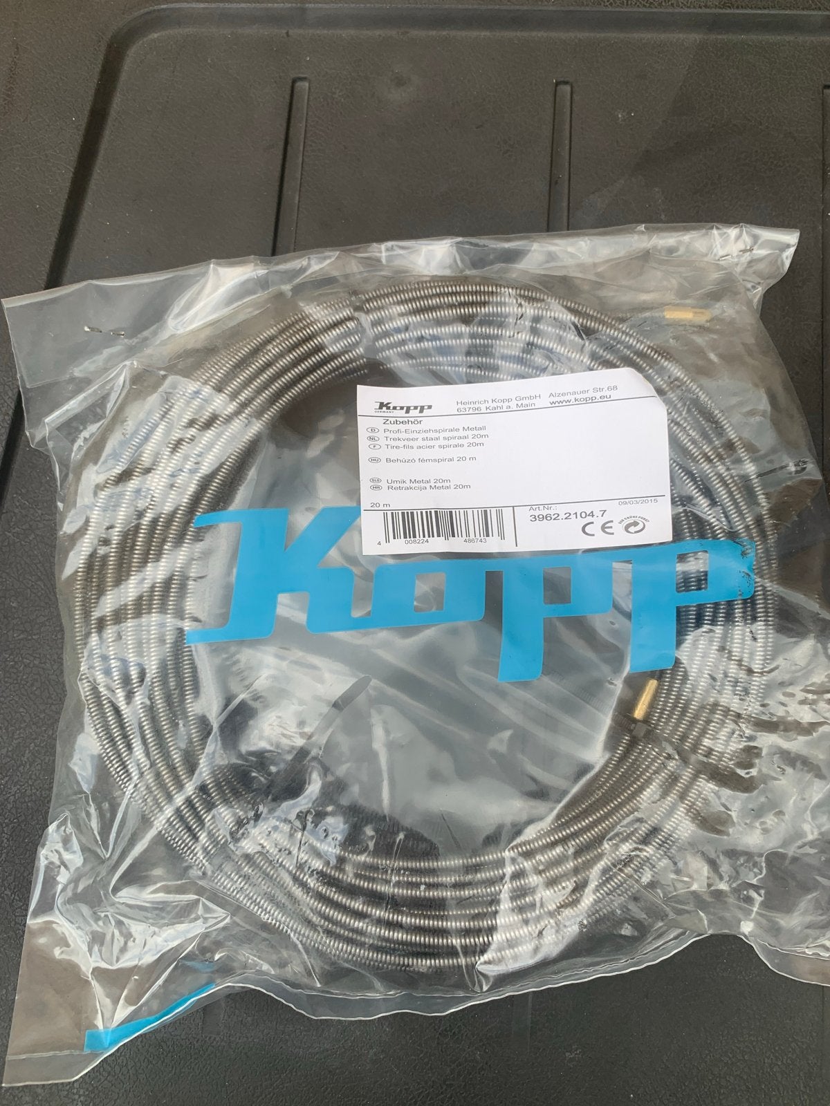 Kopp Trekveer staal spiraal 20m - Nieuw, Ophalen of Verzenden, Nieuw