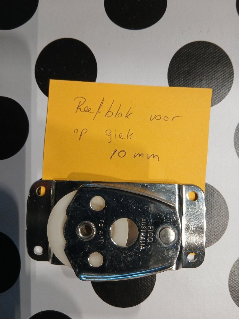 Nieuw Reefblok voor op de giek 10 mm, Watersport en Boten, Ophalen of Verzenden, Nieuw, Lijn of Blok