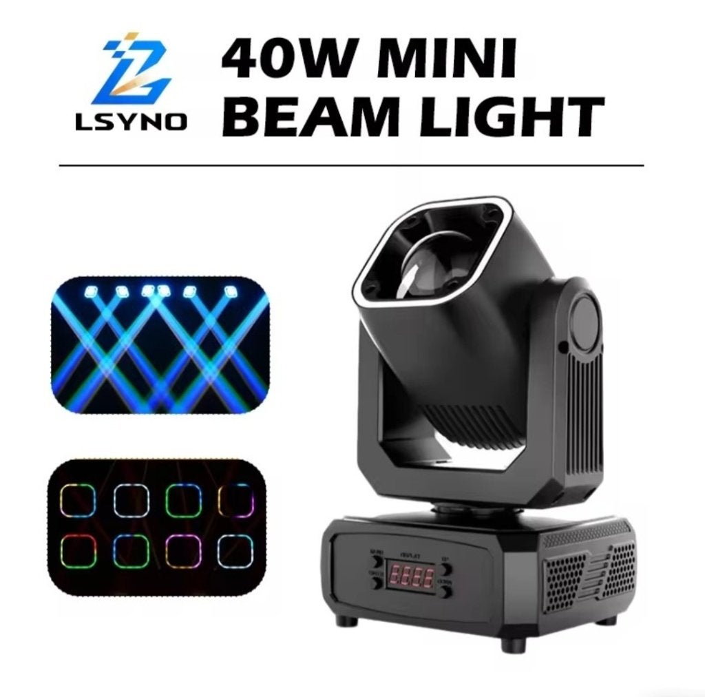 40 Watt LED DMX Moving Head Beam lichteffect met led ring, Ophalen, Nieuw, Licht, Geluidgestuurd