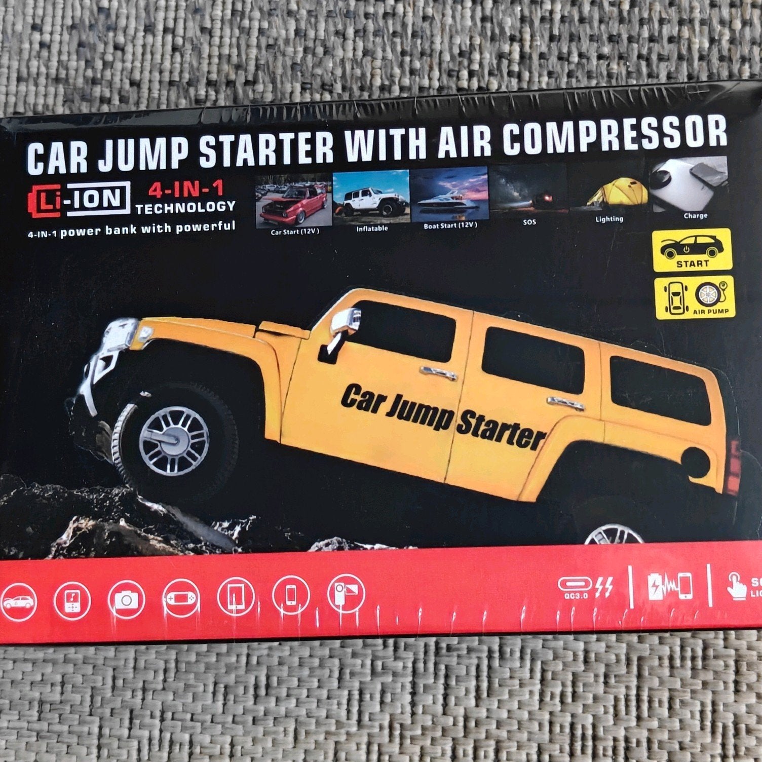 Car Jump Starter + Luchtcompressor - Nieuw gesealde doos, Verzenden, Nieuw