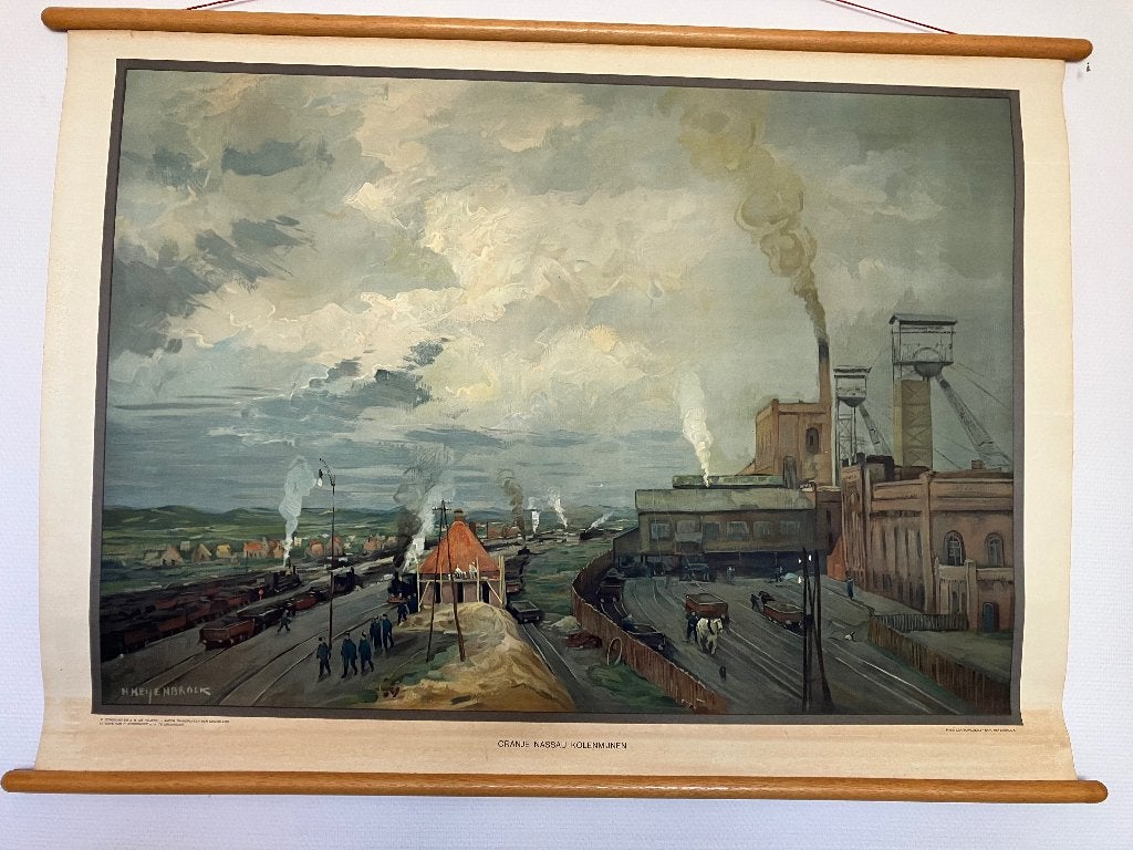 Oude schoolplaat ‘Oranje Nassau Kolenmijnen’, Ophalen, Geschiedenis