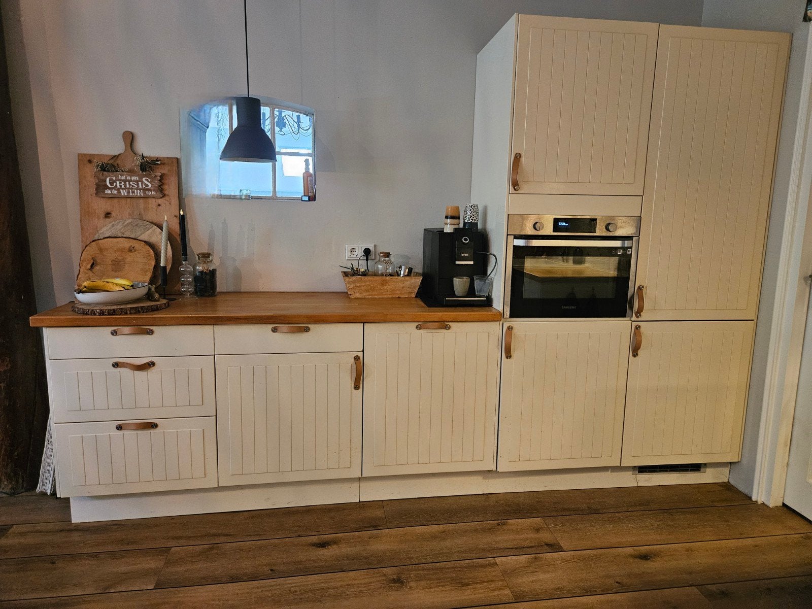 T.e.a.b. Complete hoekkeuken met apparatuur (muv combimagnet, Huis en Inrichting, Ophalen, Gebruikt, Hout, Hoekkeuken