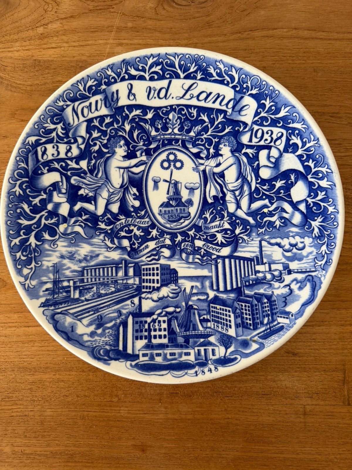 Delfts blauw wandbord, Antiek en Kunst, Ophalen