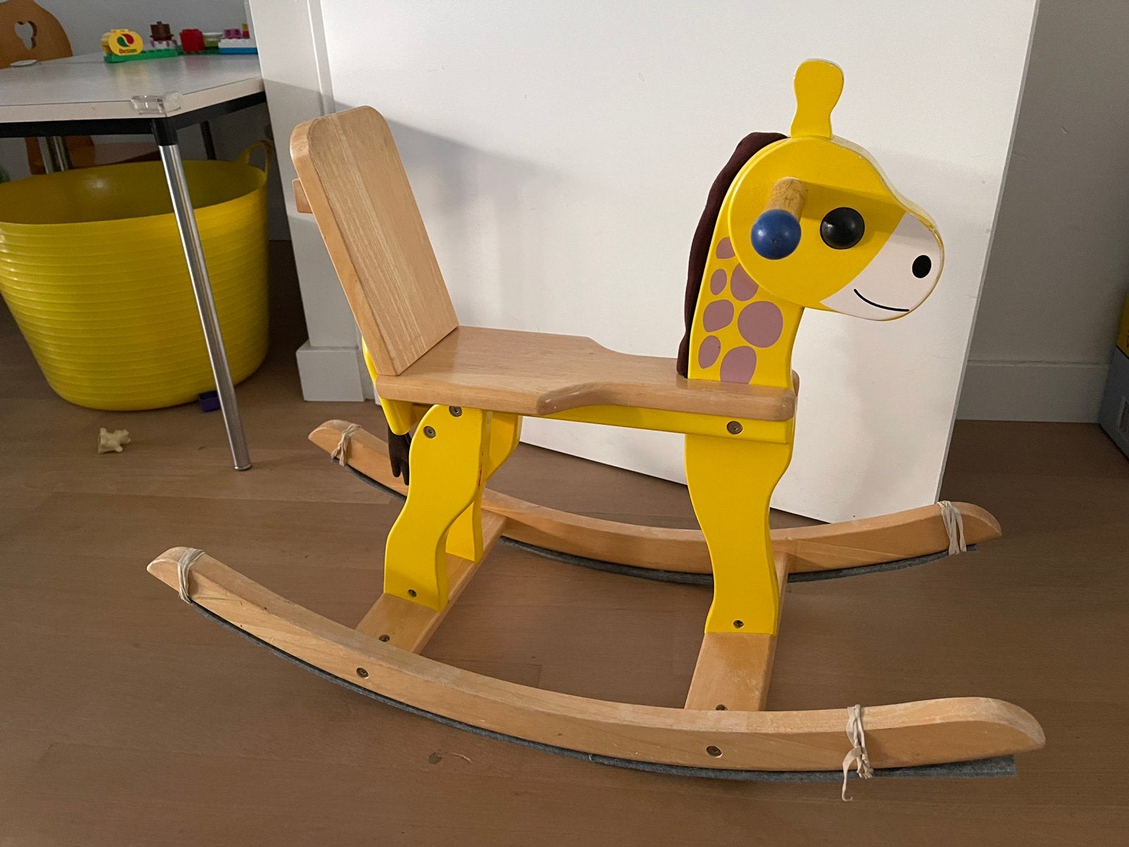 Hobbel paard giraf hout hobbelpaard houten speelgoed, Kinderen en Baby's, Speelgoed | Hobbelfiguren, Ophalen, Zo goed als nieuw