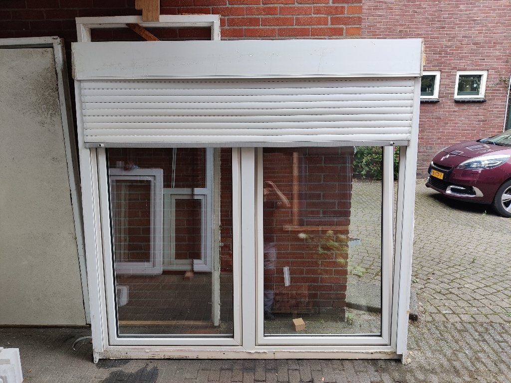 Kunststof kozijn met balkondeur en rolluik, Ophalen, Kunststof, Raamkozijn, Zo goed als nieuw