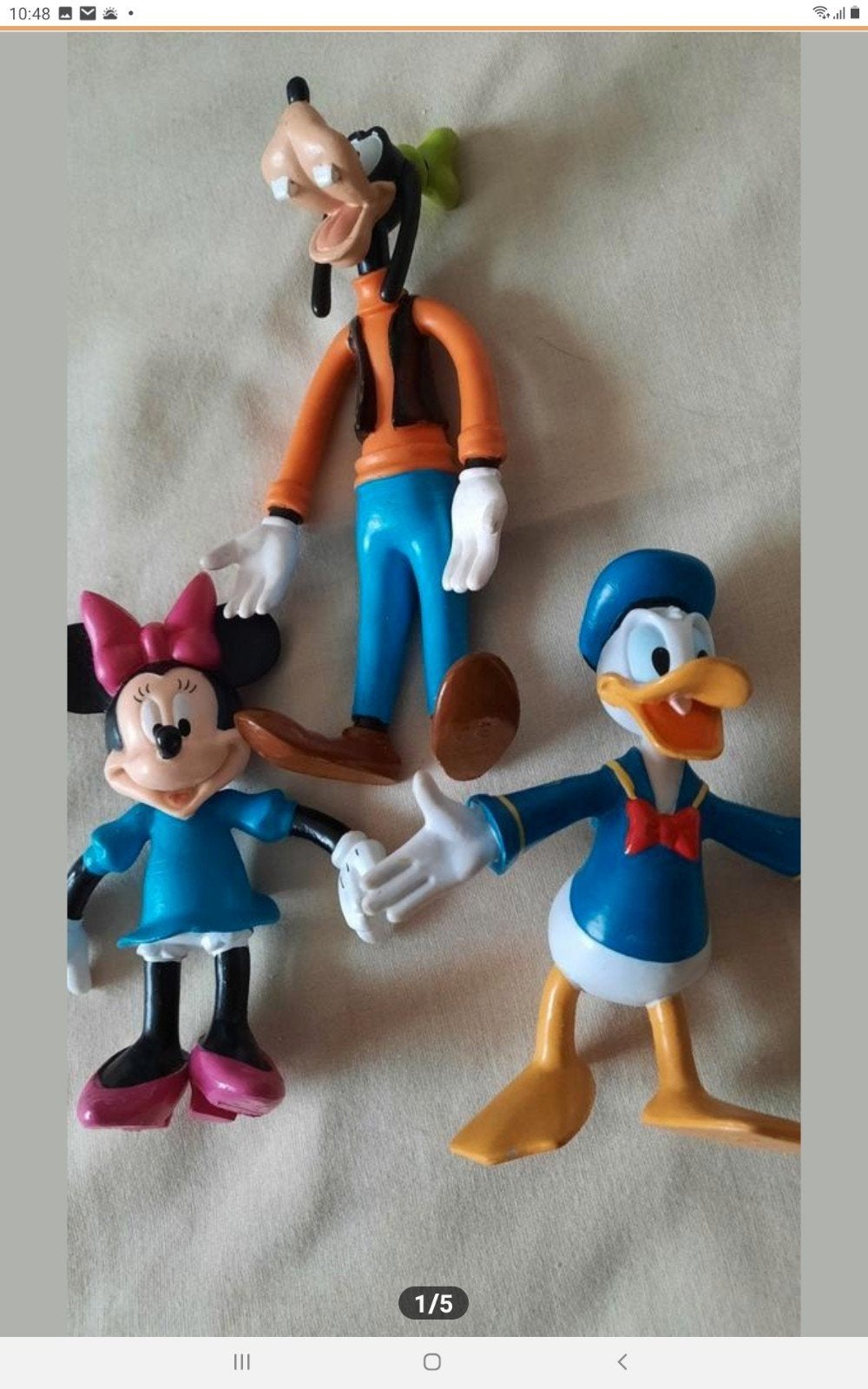 Disney Figuren Set: Donald Duck, Minnie Mouse, Goofy, Ophalen of Verzenden, Donald Duck, Gebruikt, Beeldje of Figuurtje