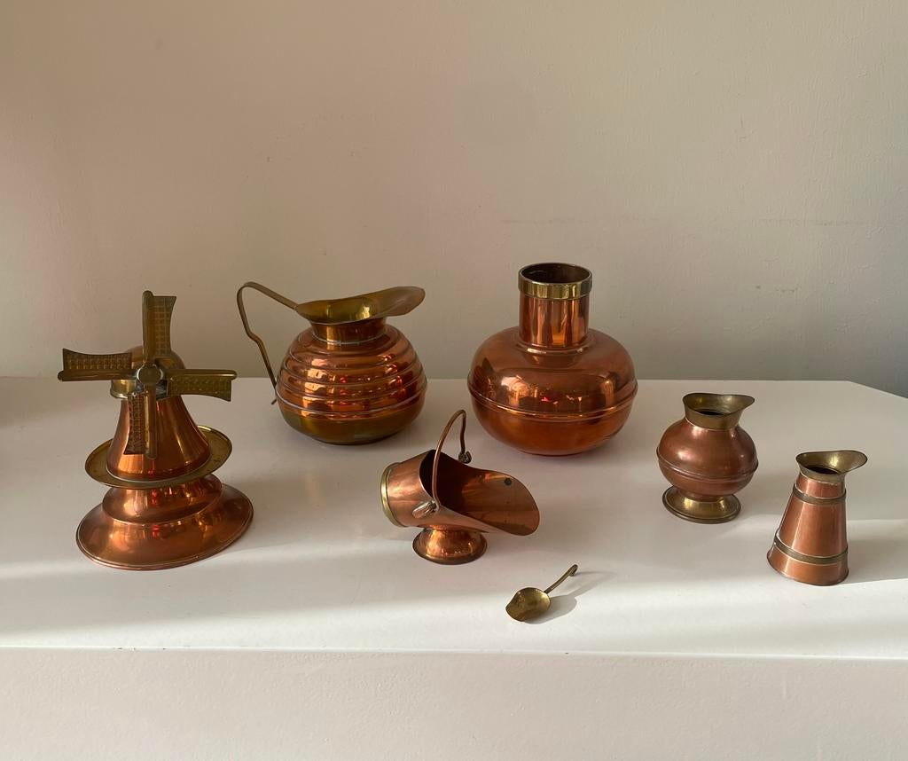 Koperen/messing miniaturen, 7 stuks, Antiek en Kunst, Ophalen of Verzenden, Koper