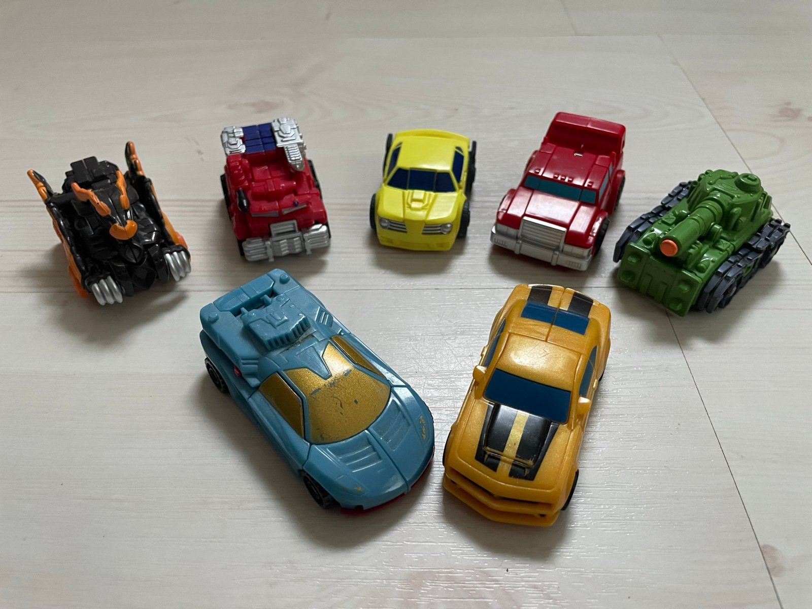 Set van 7 Transformers Rescue Bots speelgoedauto's, Ophalen of Verzenden, Gebruikt